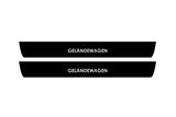 Mercedes G-Class W464 2018+ illuminated door sill protectors stainless steel with Geländewagen logo