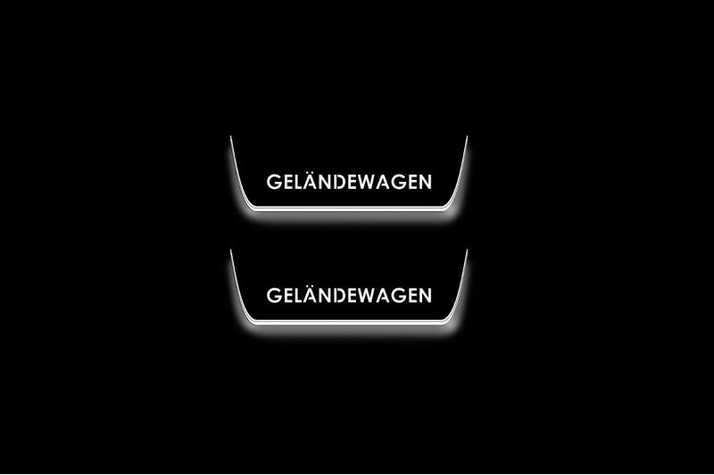 Mercedes G-Class W464 Stainless LED Door Sills – Geländewagen Logo