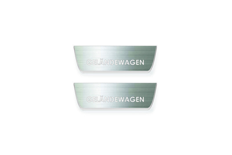 Mercedes G-Class W464 Stainless LED Door Sills – Geländewagen Logo