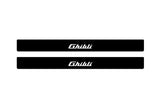 stainless steel illuminated door sill protectors for Maserati Ghibli III 2013+ with Ghibli logo