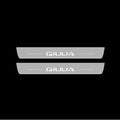 Illuminated LED Door Sill Tread Plates Alfa Romeo Giulia 2016+ With Giulia Logo Alfa Romeo Led Door Sills opdesign