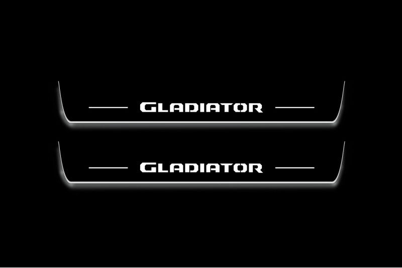 Jeep Gladiator JT Stainless Steel LED Door Sills – Gladiator Logo