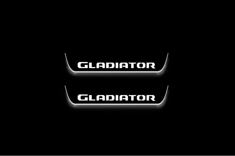 Jeep Gladiator JT Stainless Steel LED Door Sills – Gladiator Logo
