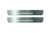 Jeep Gladiator JT Stainless Steel LED Door Sills – Gladiator Logo