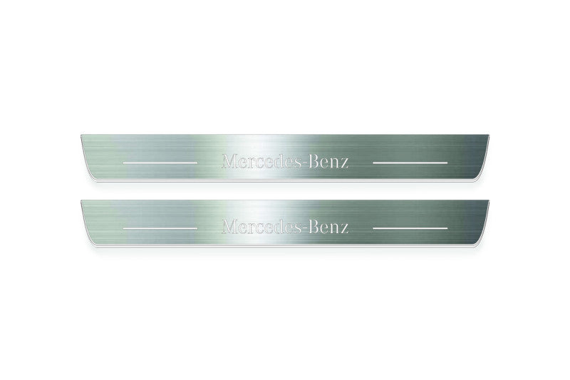 Mercedes GLC X253 Stainless Steel LED Door Sills – Mercedes-Benz Logo