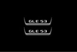 LED door sill plates for Mercedes GLE II W167 2019+ stainless steel with GLE 53 logo