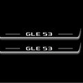 LED door sill plates for Mercedes GLE II W167 2019+ stainless steel with GLE 53 logo