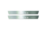 LED door sill plates for Mercedes GLE II W167 2019+ stainless steel with GLE 53 logo