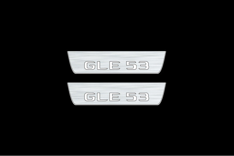 Mercedes GLE II W167 2019+ LED Door Sills Illuminated Scuff GLE 63 Logo Stainless Steel Entry Guards Door Sills Decoin