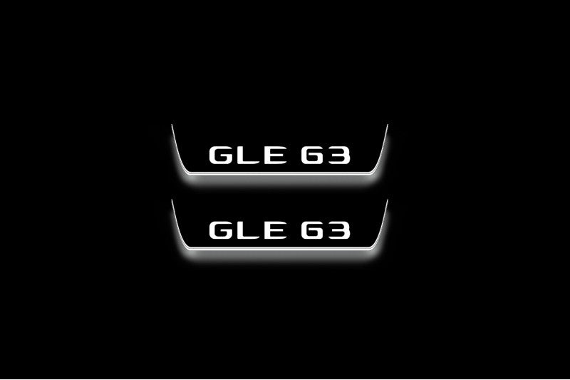 Mercedes-Benz GLE II W167 Stainless Steel LED Door Sills – GLE 63 Logo