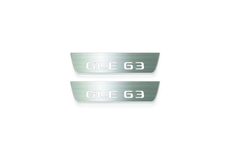 Mercedes-Benz GLE II W167 Stainless Steel LED Door Sills – GLE 63 Logo