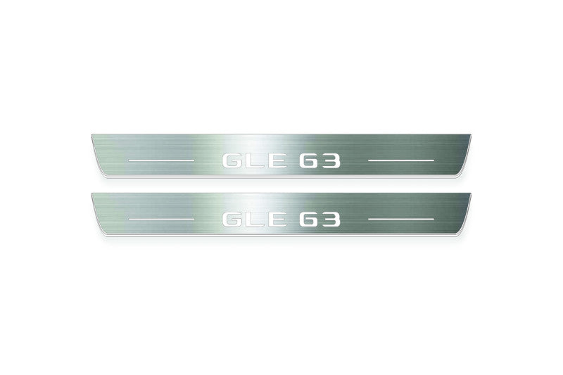 Mercedes-Benz GLE II W167 Stainless Steel LED Door Sills – GLE 63 Logo