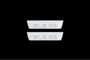 Mercedes GLE II W167 2019+ LED Door Sills Illuminated Scuff GLE 63 Logo Stainless Steel Entry Guards Door Sills Decoin