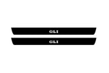 stainless steel illuminated door sill protectors with Volkswagen Jetta VI 2010+ with GLI logo