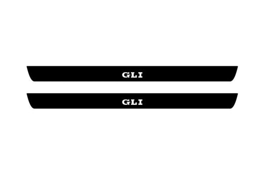 Volkswagen Jetta Sedan A7 2018–Present — Matte PRO LED Door Sills — GLI Logo