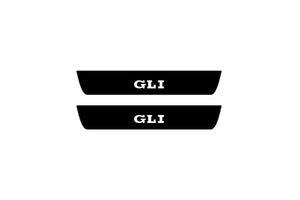 Volkswagen Jetta VI 2010-2018 Illuminated Matte Sill Plates with logo GLI Volkswagen Led Door Sills PRO opdesign