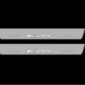 Illuminated LED Door Sill Tread Plates Mercedes GLS I 2015-2019 With AMG Logo Mercedes Led Door Sills opdesign