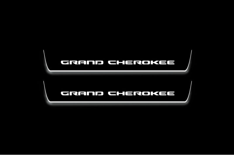Jeep Grand Cherokee V 2021+ Stainless Steel LED Door Sills – Grand Cherokee Logo