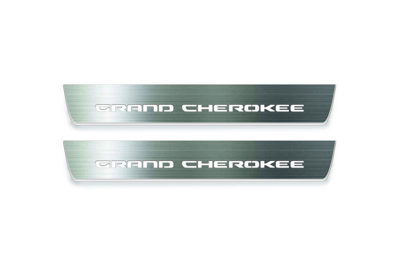 Jeep Grand Cherokee V 2021+ Stainless Steel LED Door Sills – Grand Cherokee Logo