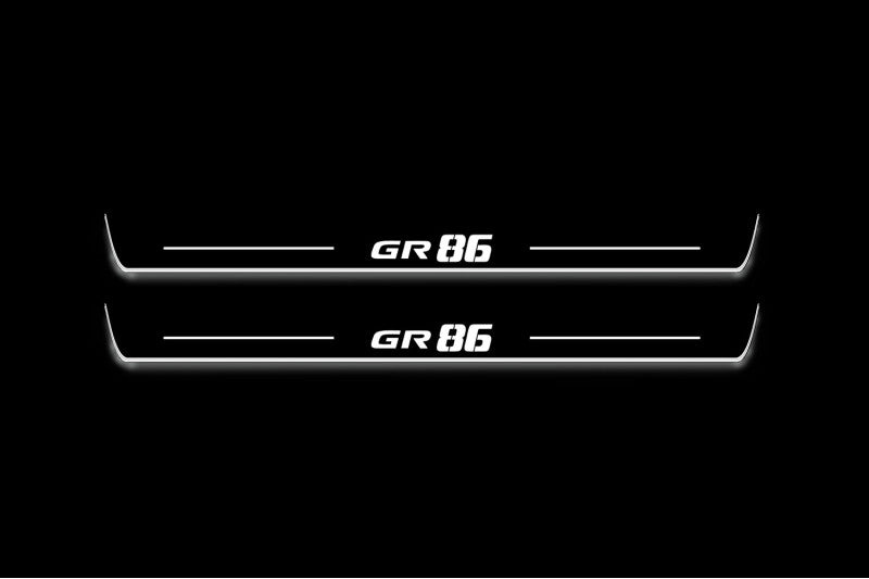 LED door sill plates for Toyota GR86 2021+ with GR86 logo