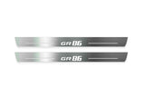 Toyota GR86 2021+ stainless steel illuminated entry guards with GR86 logo