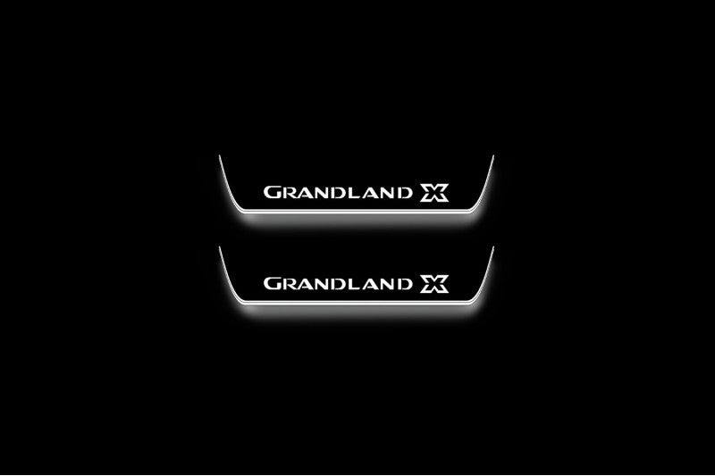 Opel Grandland X Stainless Steel LED Door Sills – Grandland X Logo