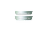 Two short silver-finished door sill plates with Grandland X lettering on a light background, straight-on view.