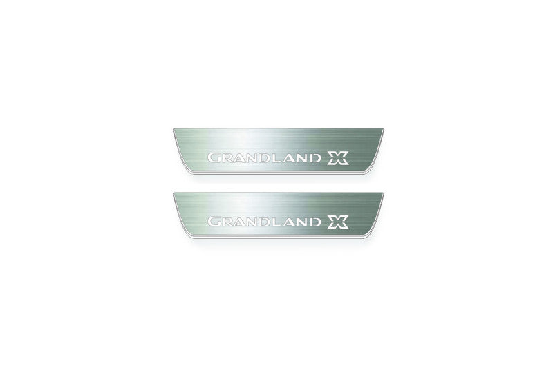Opel Grandland X Stainless Steel LED Door Sills – Grandland X Logo