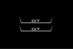 Mustang Mach-E 2020+ LED Door Sills Illuminated Scuff GT Logo Stainless Steel Entry Guards Door Sills Decoin