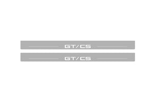 Illuminated LED Door Sill Tread Plates Ford Mustang V 2005-2015 With GT/CS Logo Ford Led Door Sills opdesign