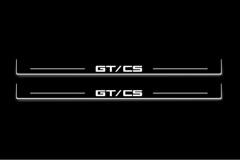 Ford Mustang V S197 2005+ stainless steel illuminated entry guards with GT/CS logo