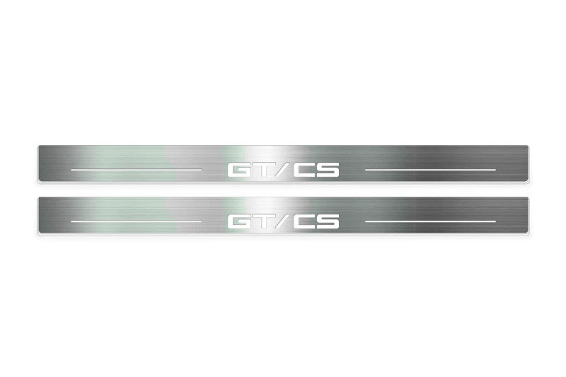 LED door sill plates for Ford Mustang V S197 2005+ with GT/CS logo