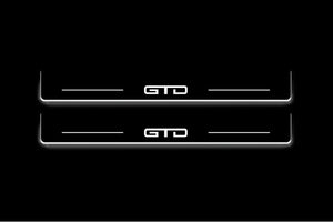 Ford Mustang VII 2023+ LED Door Sills Illuminated Scuff GTD Logo Stainless Steel Entry Guards