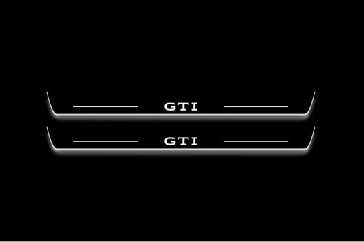 Volkswagen Golf Mk8 CD1 2019–Present — Stainless Steel LED Door Sills — GTI Logo