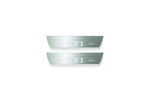 Volkswagen Golf VIII 2020+ Stainless Steel LED Door Sills – GTI Logo