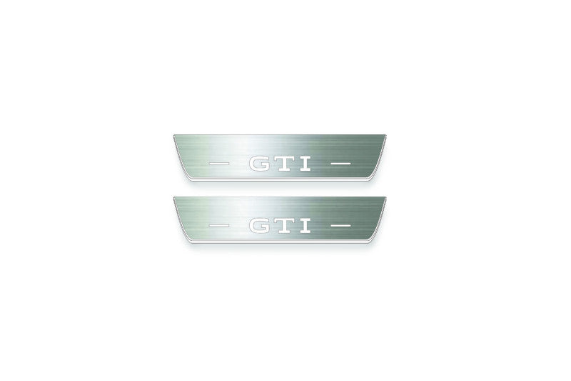 Volkswagen Golf VIII 2020+ Stainless Steel LED Door Sills – GTI Logo