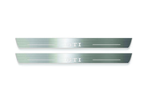Volkswagen Golf VIII 2020+ Stainless Steel LED Door Sills – GTI Logo