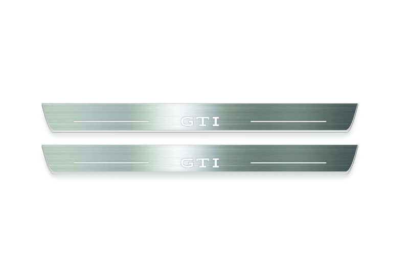 Volkswagen Golf VIII 2020+ Stainless Steel LED Door Sills – GTI Logo