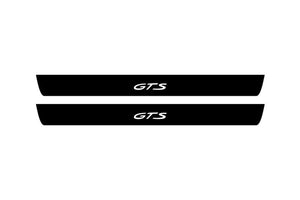 Porsche Macan I 2014-2024 Illuminated Matte Sill Plates with logo GTS Porsche Led Door Sills PRO opdesign