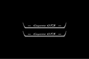 Porsche Cayenne Coupe E3 Stainless LED Door Sills – Cayenne GTS Logo