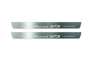 Porsche Macan I 2014-2024 LED Door Sills Illuminated Scuff Macan GTS Logo Stainless Steel Entry Guards