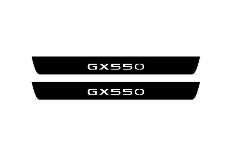 Lexus GX III 2024+ Illuminated Matte Sill Plates with logo GX550 Lexus Led Door Sills PRO opdesign