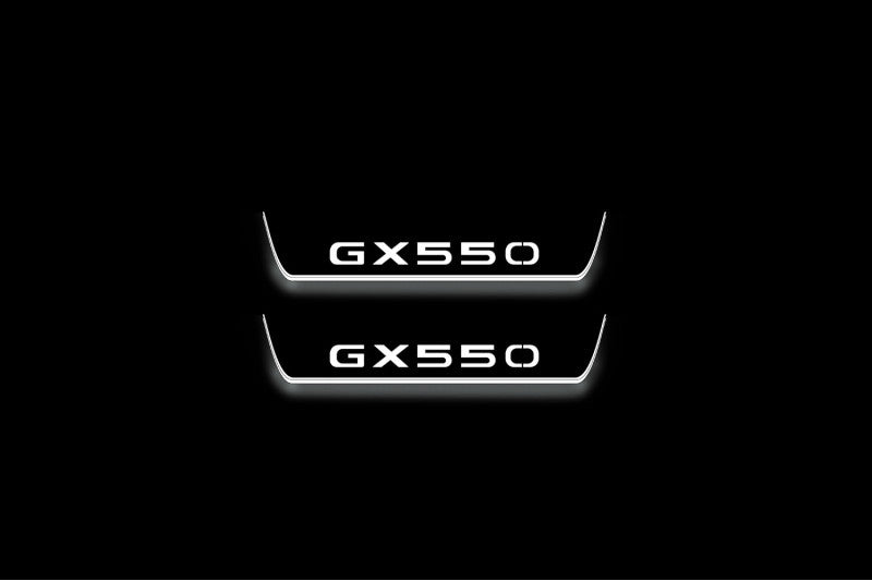 LED door sill plates for Lexus GX III 2024+ with GX550 logo