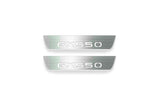 Lexus GX III 2024+ door sill plates in stainless steel with GX550 logo