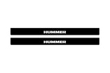Hummer H2 2002+ illuminated door sill protectors stainless steel with Hummer logo