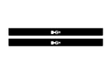 illuminated door sill protectors Hummer H2 2002+ in stainless steel with H2 logo