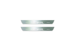 Haval Jolion 2020+ LED Door Sills Illuminated Scuff Haval Logo Stainless Steel Entry Guards