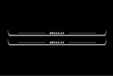 stainless steel door sill plates for Dodge Challenger 2008+ with HELLCAT logo