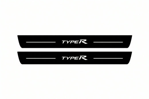 Honda Civic 3D 2006–2012 — Matte PRO LED Door Sills — TypeR Logo