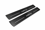 Honda HR-V HR-V Matte PRO LED door sills, FRONT two-piece catalogue illustration, matte black with white illumination